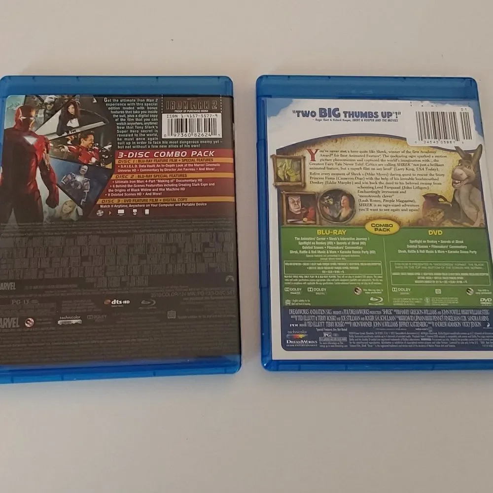 Two movie bundle Ironman 2 & Shrek